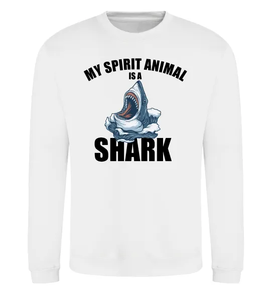 Світшот Shark is my spirit animal Білий фото
