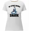 Жіноча преміум футболка Shark is my spirit animal Білий фото
