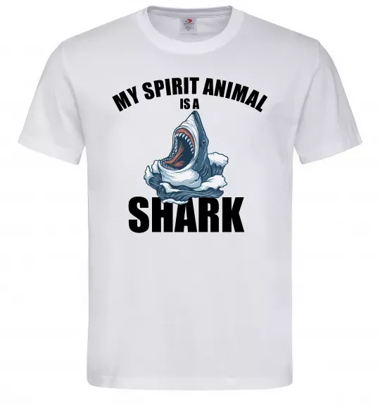 Чоловіча футболка Shark is my spirit animal Білий фото