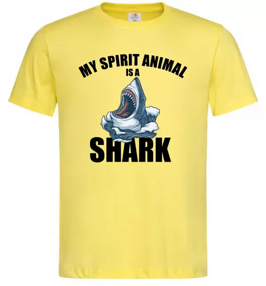 Чоловіча футболка Shark is my spirit animal Лимонний фото