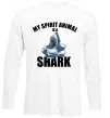 Лонгслів Shark is my spirit animal Білий фото