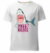 Чоловіча преміум футболка Free kisses Білий фото