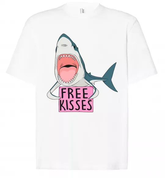 Футболка Оверсайз Free kisses Белый фото