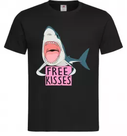 Мужская футболка Free kisses Черный фото