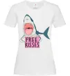 Жіноча футболка Free kisses Білий фото