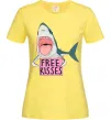 Жіноча футболка Free kisses Лимонний фото