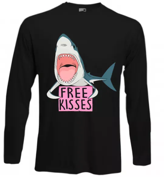 Лонгслів Free kisses Чорний фото