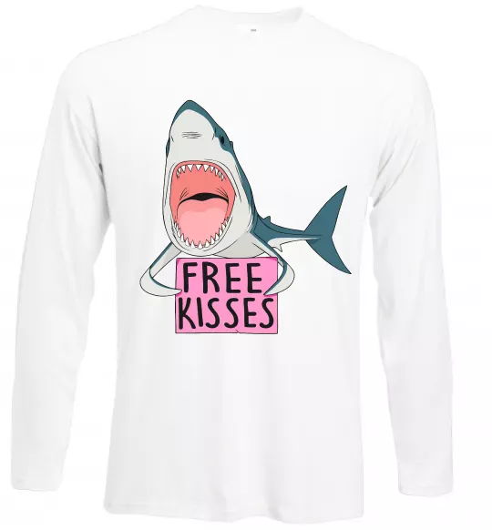 Лонгслів Free kisses Білий фото