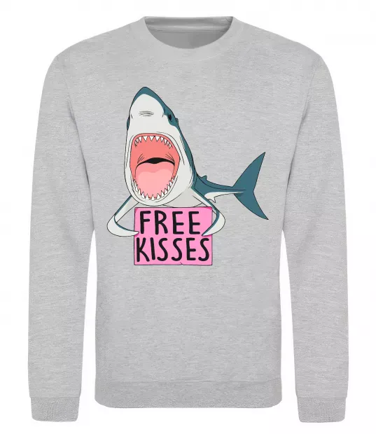 Світшот Free kisses Сірий меланж фото