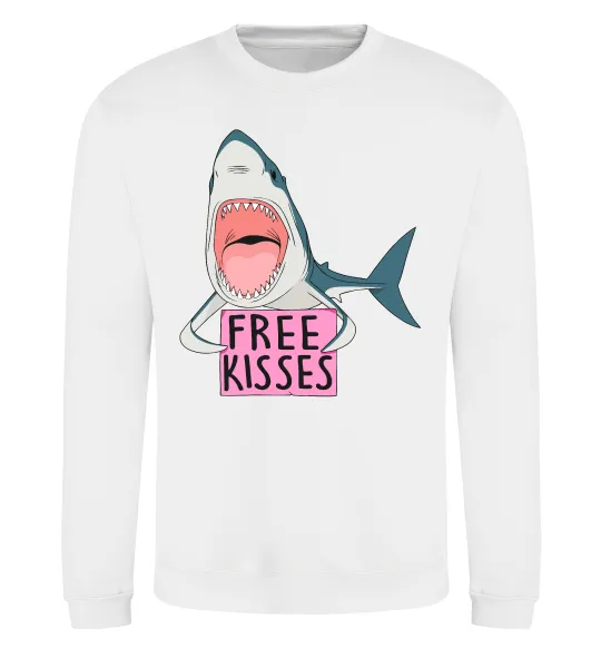 Свитшот Free kisses Белый фото
