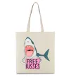 Эко-сумка Free kisses Бежевый фото