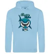 Жіноча толстовка (худі) Daddy shark Блакитний фото