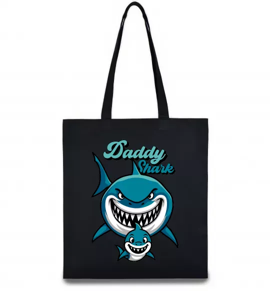 Эко-сумка Daddy shark Черный фото
