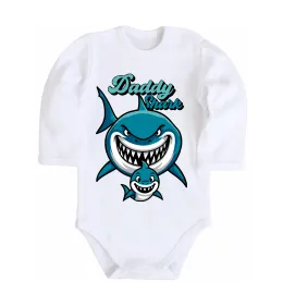 Дитячий бодік Daddy shark Білий фото