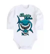 Детский боди Daddy shark Белый фото