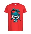 Детская футболка Daddy shark Красный фото