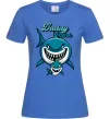 Женская футболка Daddy shark Ярко-синий фото