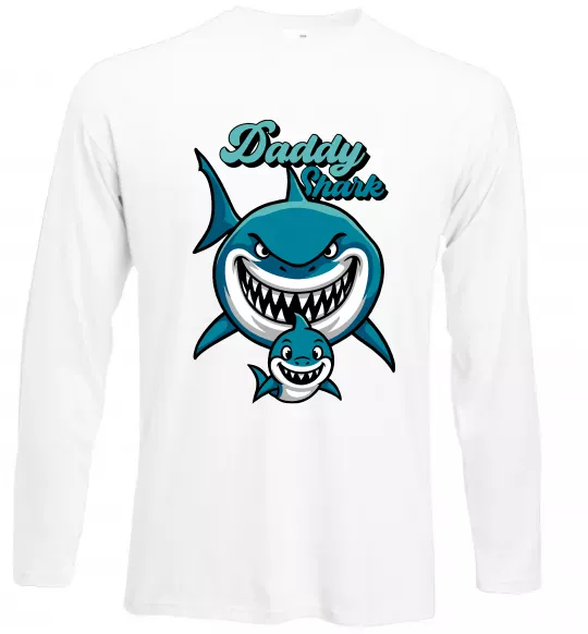 Лонгслів Daddy shark Білий фото