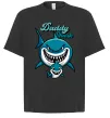 Футболка Оверсайз Daddy shark Чорний фото