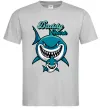 Мужская футболка Daddy shark Серый фото