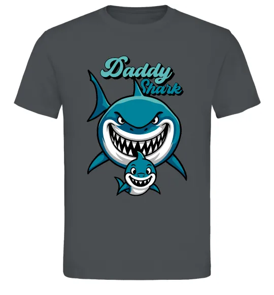 Мужская футболка Daddy shark Графит фото