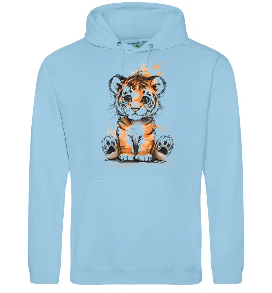 Мужская толстовка (худи) Тигреня Голубой фото