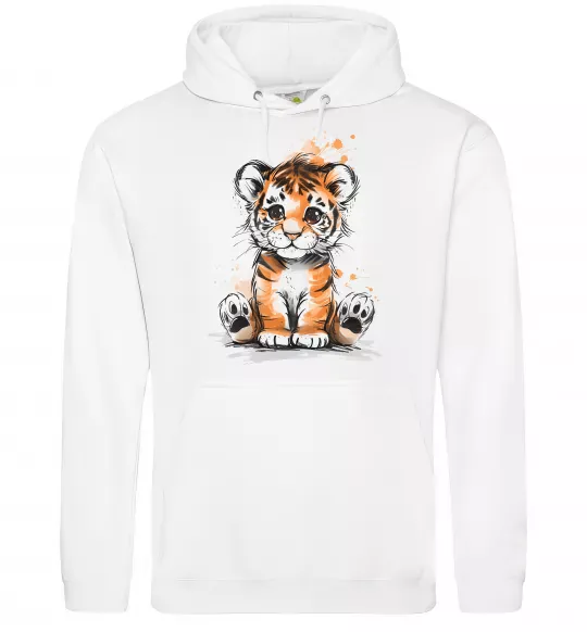 Женская толстовка (худи) Тигреня Белый фото