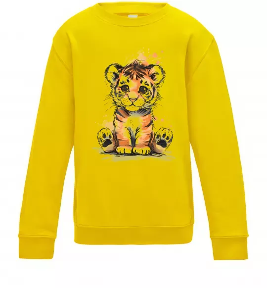 Дитячий світшот Тигреня Сонячно жовтий фото