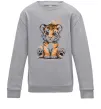 Дитячий світшот Тигреня Сірий меланж фото