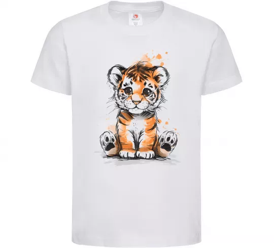 Дитяча футболка Тигреня Білий фото
