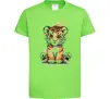 Дитяча футболка Тигреня Лаймовий фото