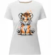 Женская премиум футболка Тигреня Белый фото