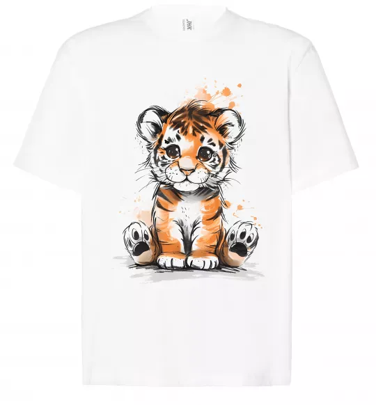 Футболка Оверсайз Тигреня Белый фото