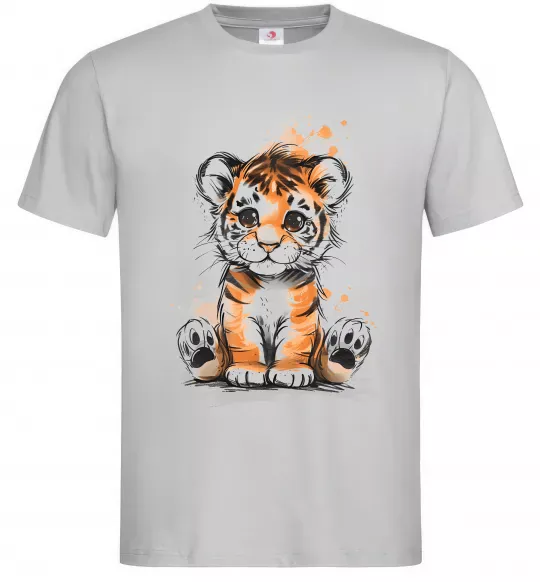 Мужская футболка Тигреня Серый фото