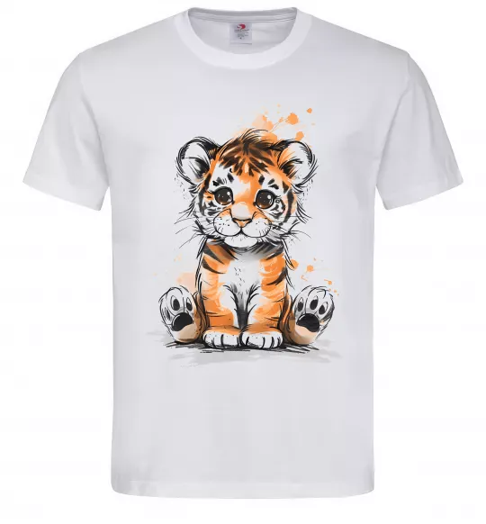 Мужская футболка Тигреня Белый фото