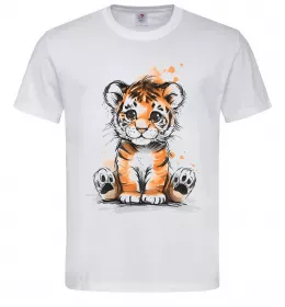 Мужская футболка Тигреня Белый фото
