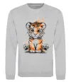 Свитшот Тигреня Серый меланж фото