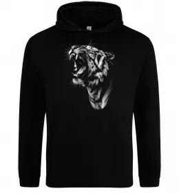 Женская толстовка (худи) Тигр морда Черный фото