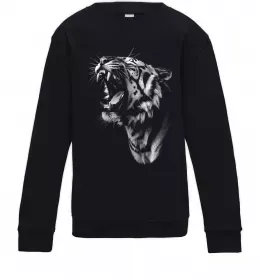 Детский Свитшот Тигриця й тигреня Лаймовый фото