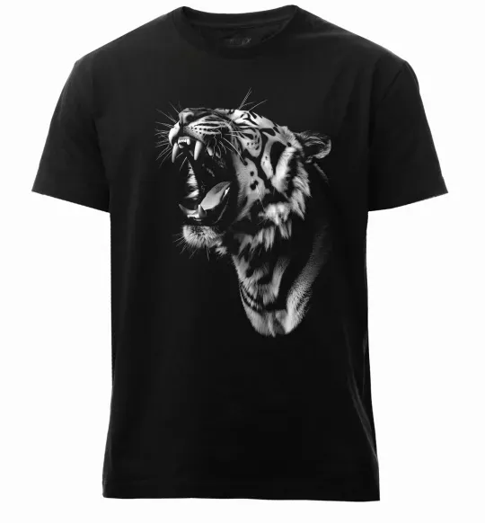 Чоловіча преміум футболка Тиг-рик Чорний фото