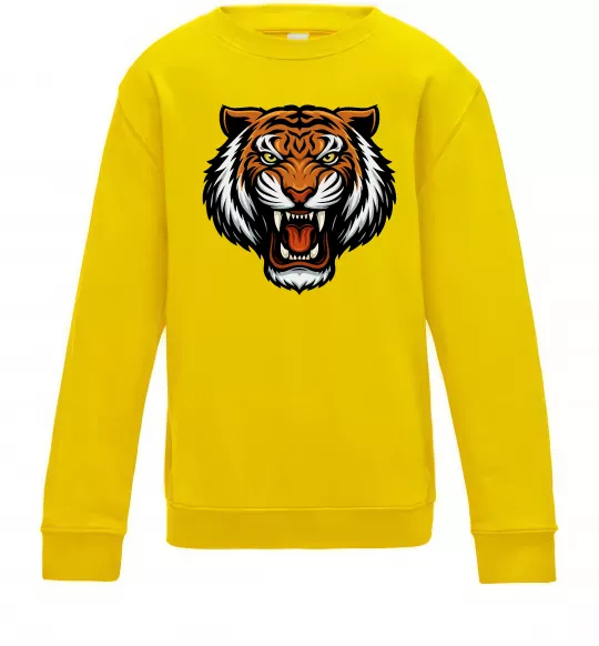 Дитячий світшот Тигр емблема Сонячно жовтий фото