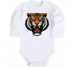 Детский боди Тигр емблема Белый фото