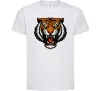 Детская футболка Тигр емблема Белый фото