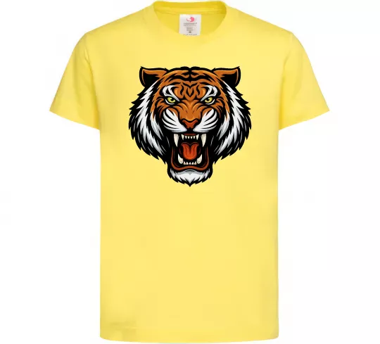 Детская футболка Тигр емблема Лимонный фото