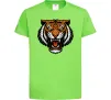 Детская футболка Тигр емблема Лаймовый фото