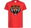 Детская футболка Тигр емблема Красный фото