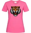 Женская футболка Тигр емблема Ярко-розовый фото