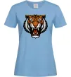 Женская футболка Тигр емблема Голубой фото