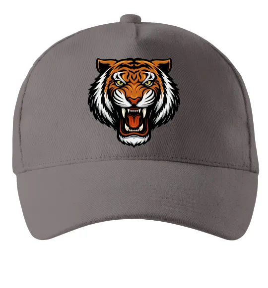 Кепка Тигр емблема Серый фото