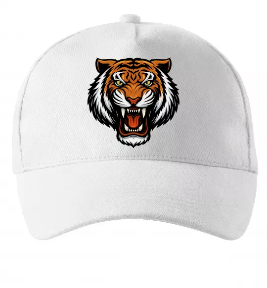 Кепка Тигр емблема Білий фото